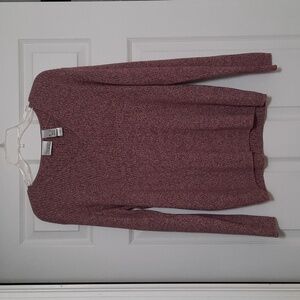 Villager Sport XL V-neck Ribbed Purple Longsleeve Sweater
